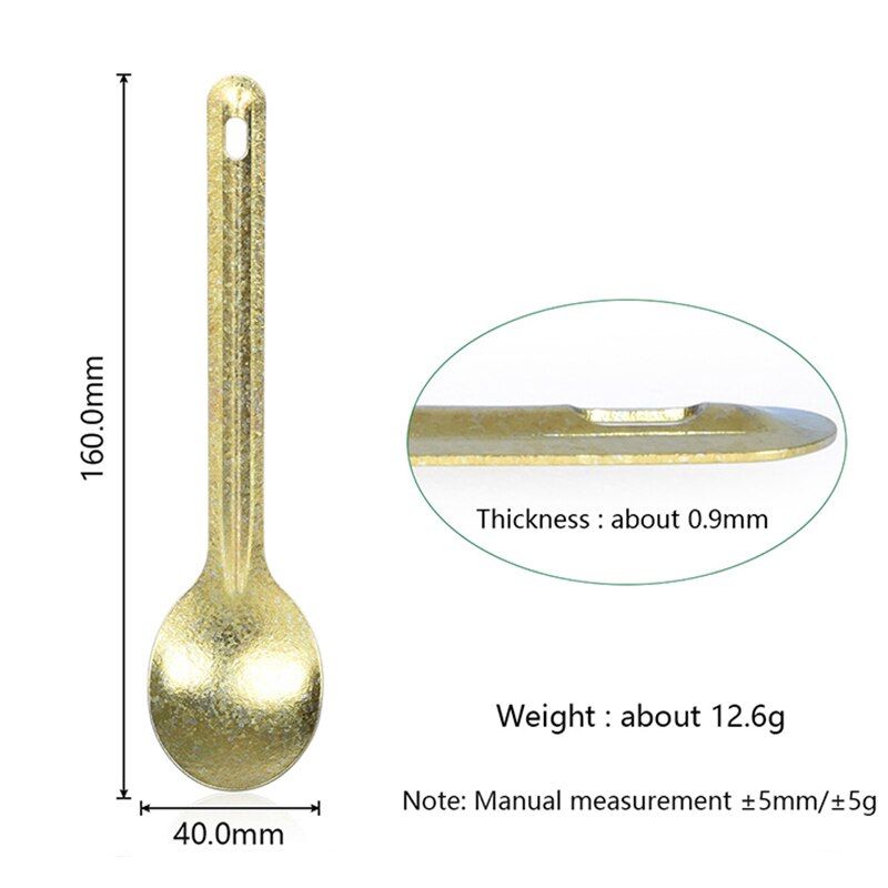 Boundless Voyage Long Handle Titanium Spork Spoon Ultralight Camping Appliance Color Cutlery