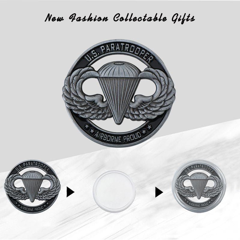 WR US Paratrooper Commemorative Challenge Coin Home Decor