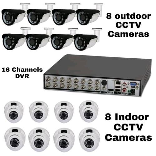 16 CHANNELS DVR +16 CCTV Cameras + 2 TERABYTE Hard Disk