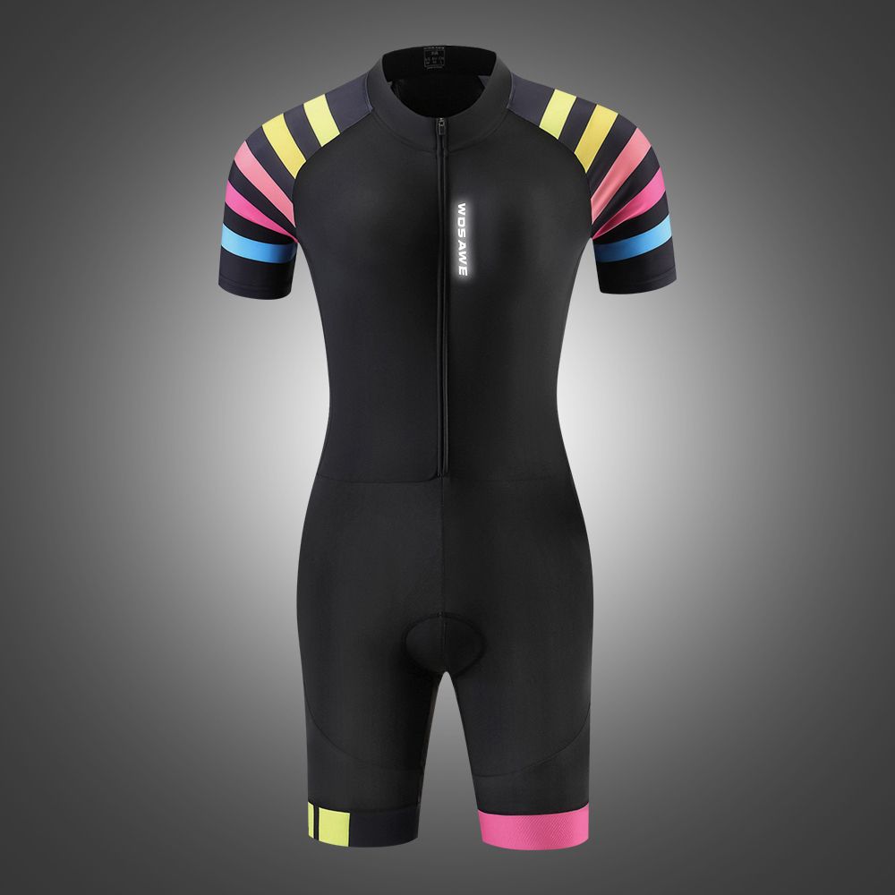 Women Triathlon Suit Short Sleeve Cycling Jersey Set MTB