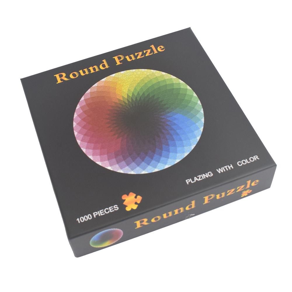 1000 Pcs Colorful Rainbow Round Geometrical Photo Puzzle