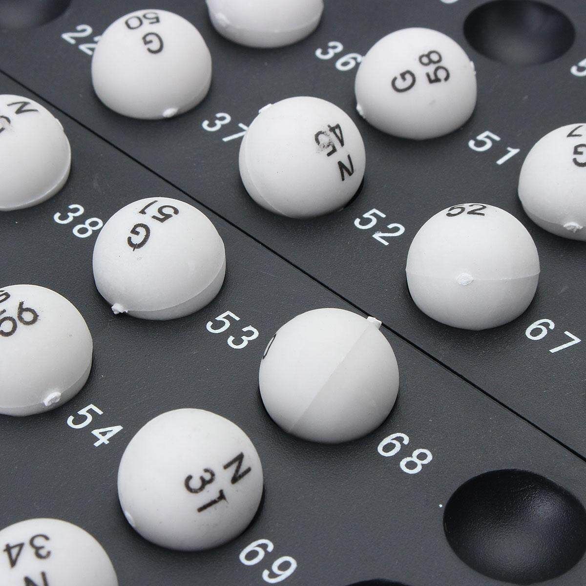 Traditional Bingo Lotto Lottery Family Game Set - Cage Balls Cards Counters