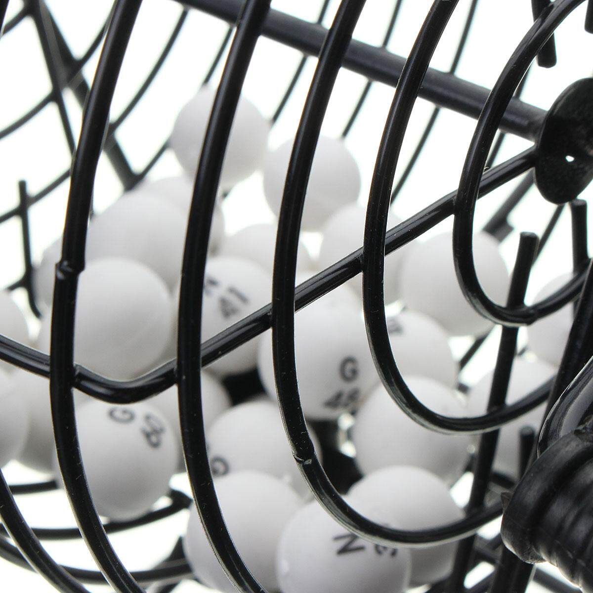 Traditional Bingo Lotto Lottery Family Game Set - Cage Balls Cards Counters