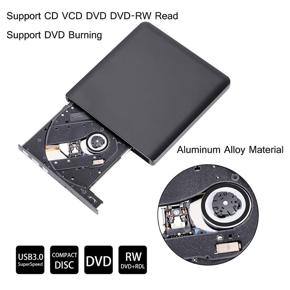 USB 3.0 External Drive DVD Burner Writer DVD-RW DVD ROM Player For For Asus Samsung Acer Dell Laptop PC HP Lenovo Windows