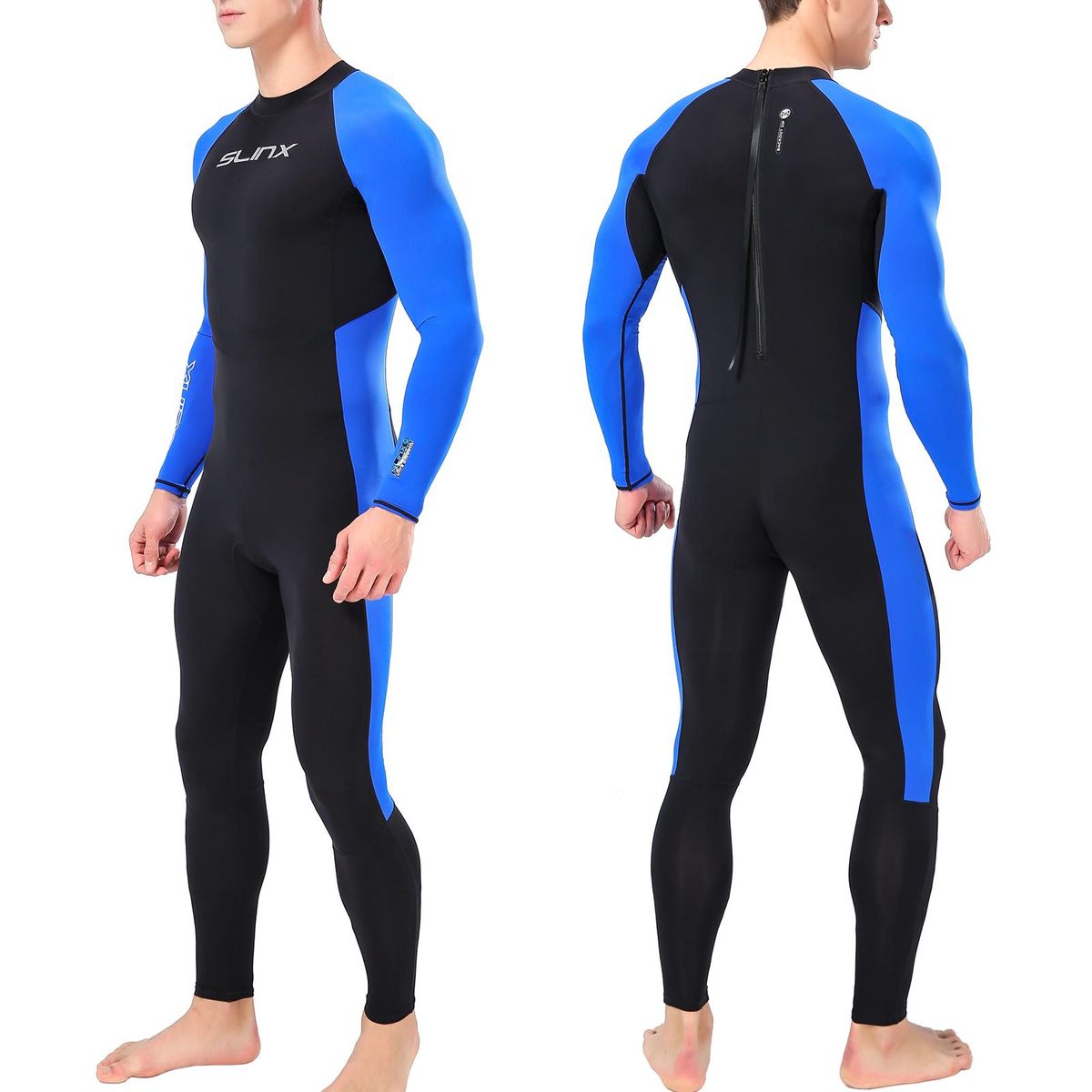 Quick Dry Wetsuit One Piece Long Sleeves Wet Suit Back Zipper Swimsuit for Summer Water Sports