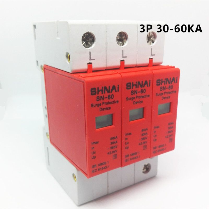 SPD 30KA - 60KA 3P Surge Arrester Protection Device