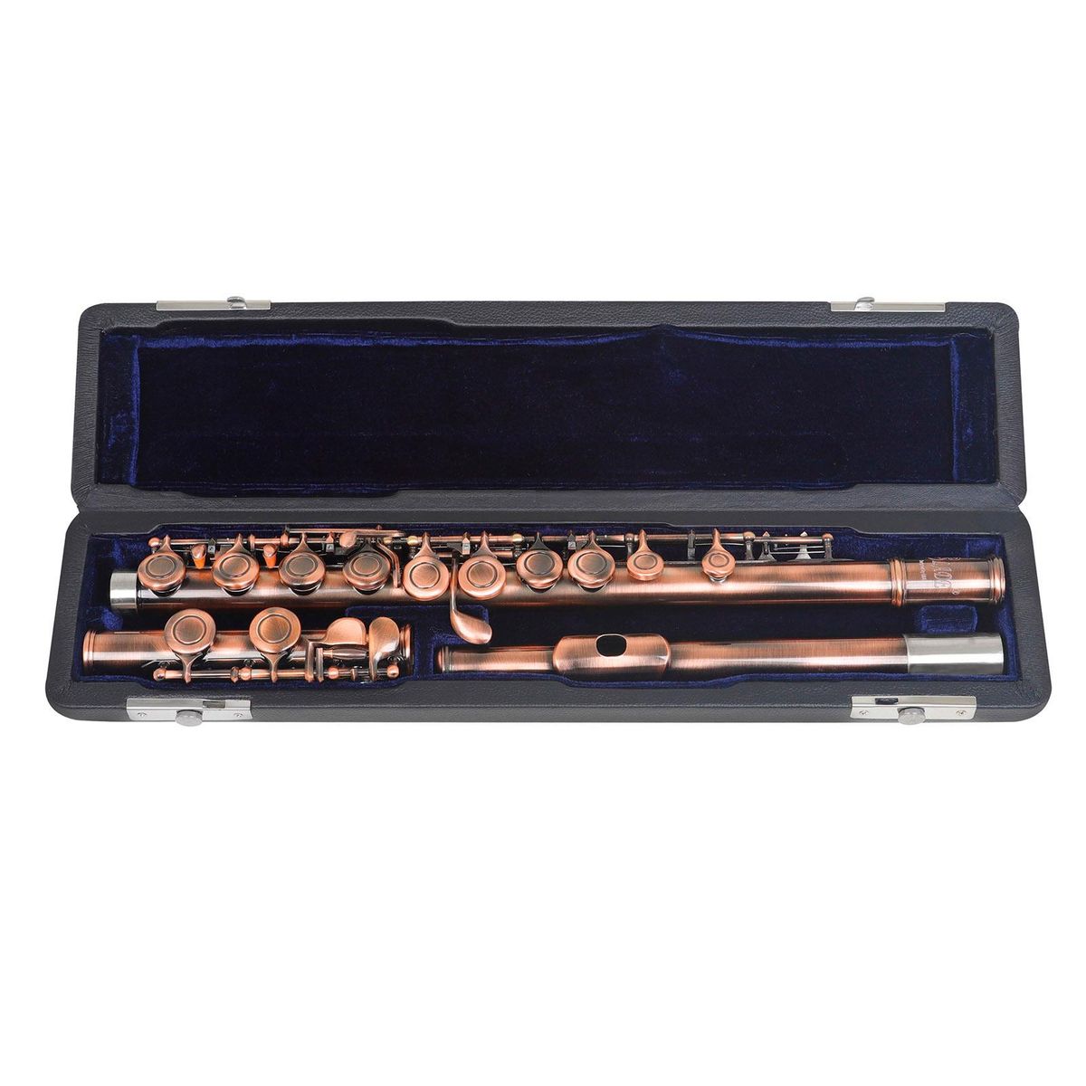 SLADE C-key 16-Hole Flute Set Closed Hole C Flute With Case Cleaning Rod Wiping Cloth and Gloves for Beginner Music Lover