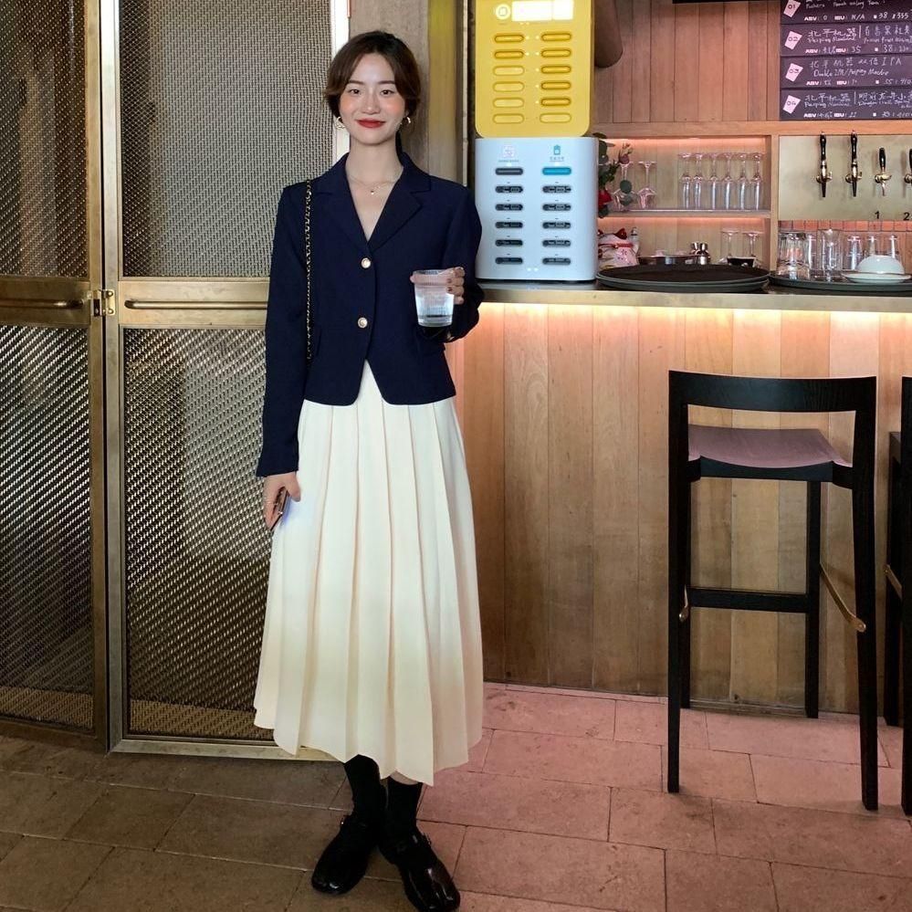 Short Suit Coat for Women 2021 New Spring and Autumn Korean Style Western Style All-Matching British Style Short Man Small Tailored Suit Top