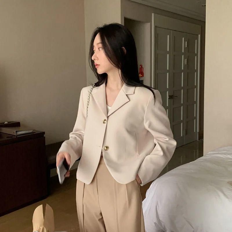 Short Suit Coat for Women 2021 New Spring and Autumn Korean Style Western Style All-Matching British Style Short Man Small Tailored Suit Top