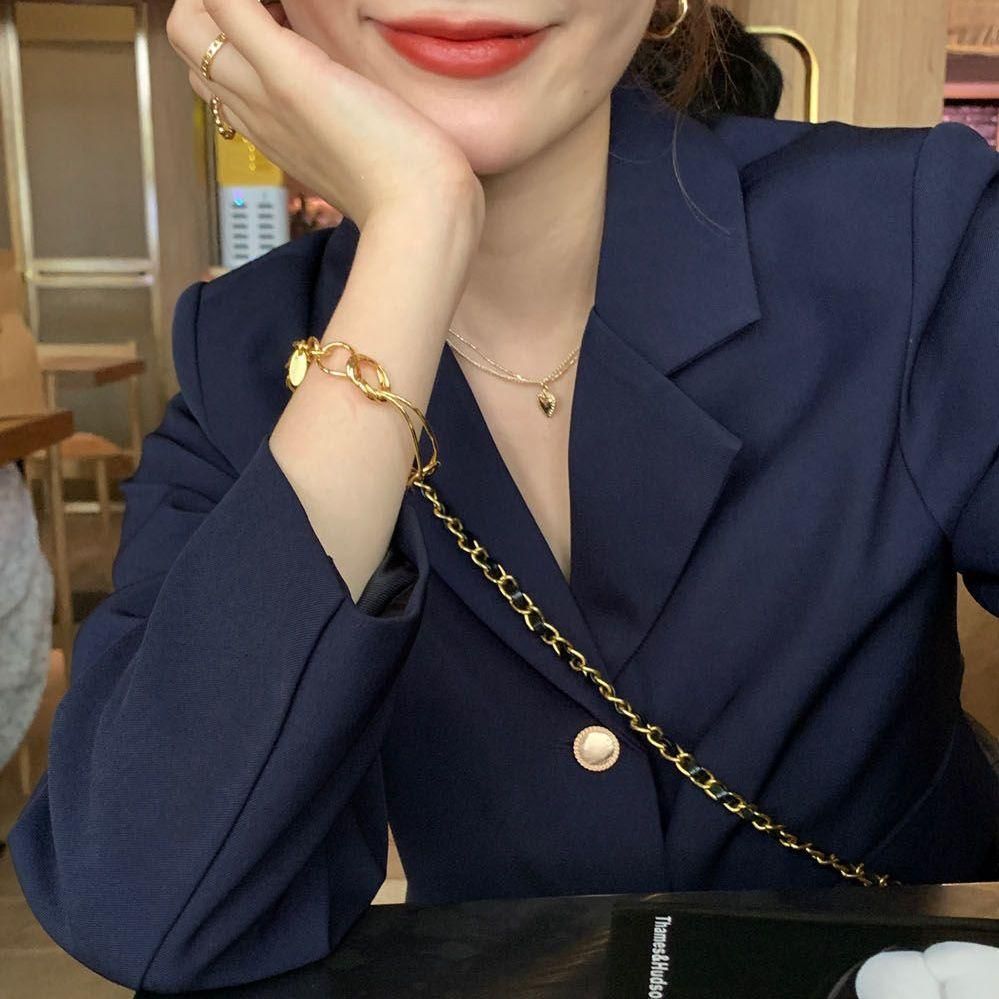 Short Suit Coat for Women 2021 New Spring and Autumn Korean Style Western Style All-Matching British Style Short Man Small Tailored Suit Top