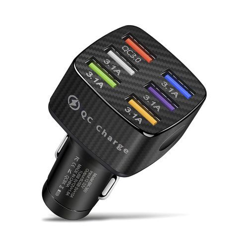 Portable Fast Car Charger 6 USB Ports 15A For All Phones