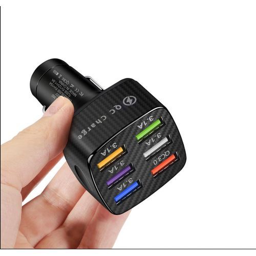 Portable Fast Car Charger 6 USB Ports 15A For All Phones