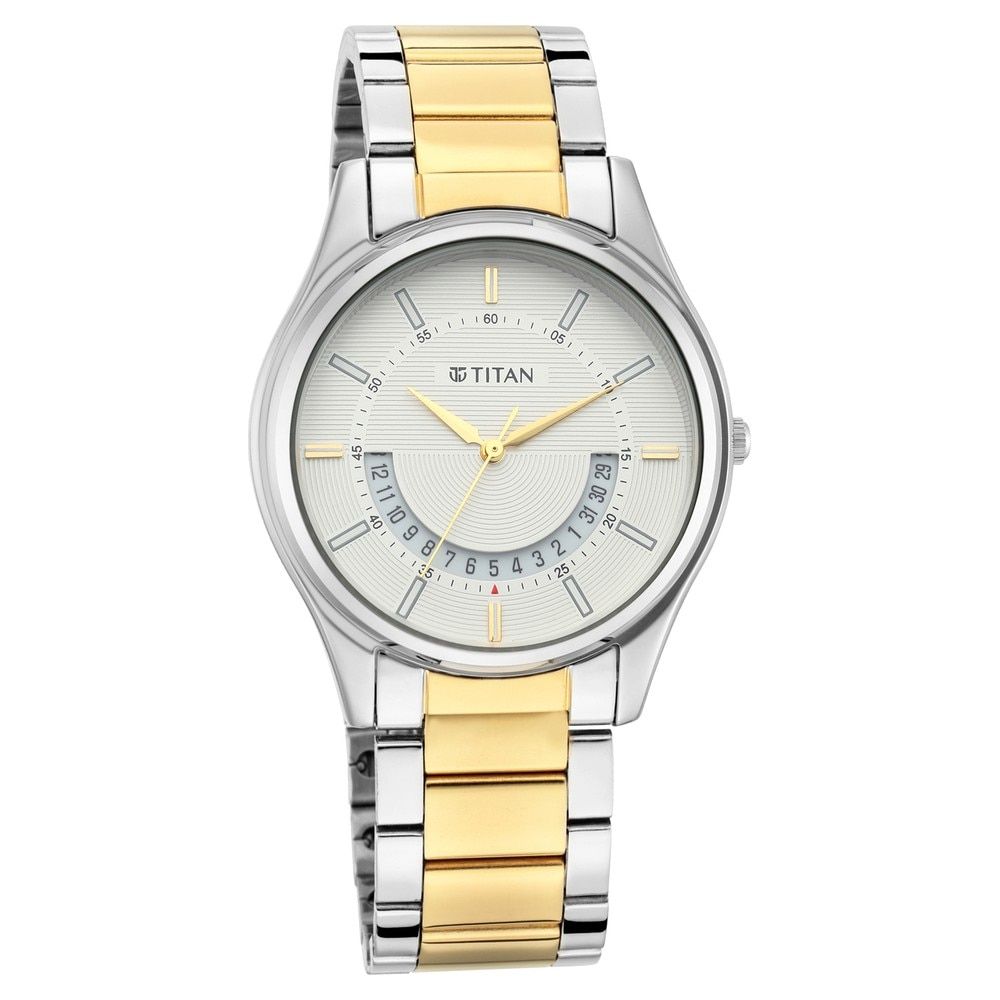 Lagan - White Dial Metal Strap