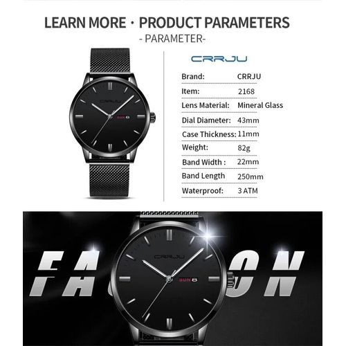 Men's Luxury Analog Stainless Steel Waterproof Quartz Watch