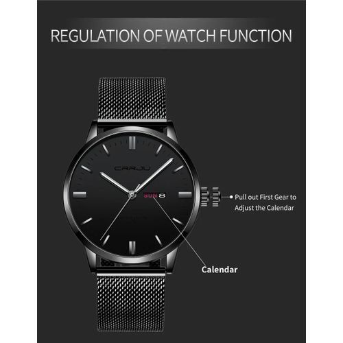 Men's Luxury Analog Stainless Steel Waterproof Quartz Watch