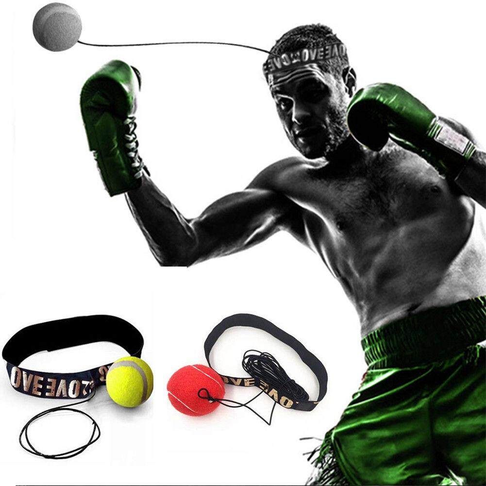 Boxing Punch Exercise Fight Ball With Head Band For Reflex Speed Training Boxing Yellow Yellow