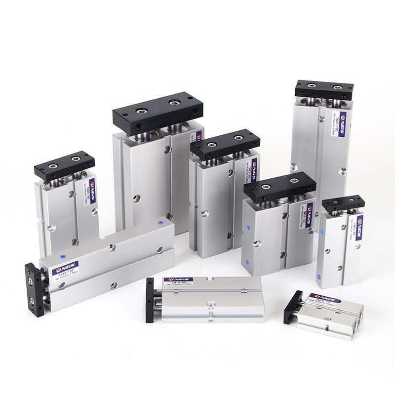 Pneumatic Double Rod Biaxial Cylinder Parallel Bars Big Push Tn10x20s Adjustable Stroke