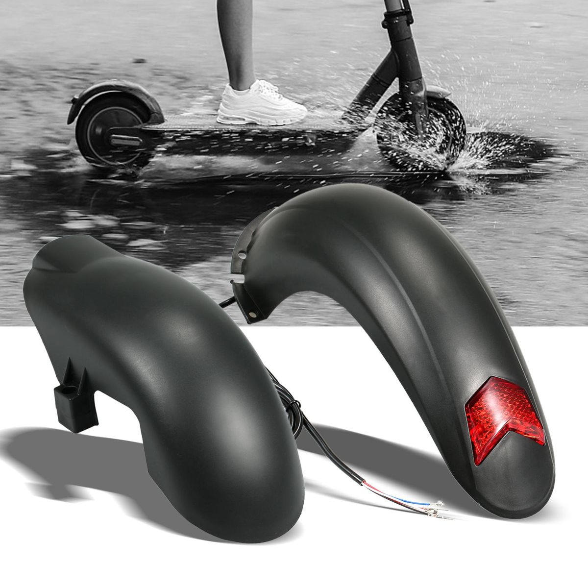 10in Electric Scooter Front Tire Guard Rear Tire Guard Front Rear Mud Guard Set Mudguard Fender for Kugoo M4 Kick Scooter