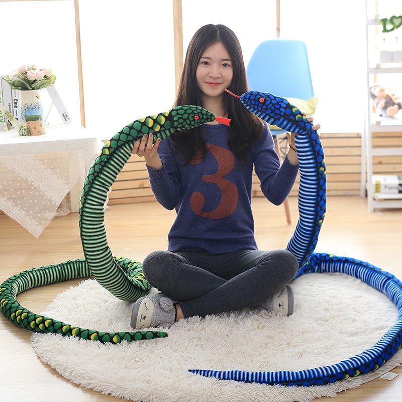 1pc Simulation Cobra And Python Snake Plush Toys Dolls Soft
