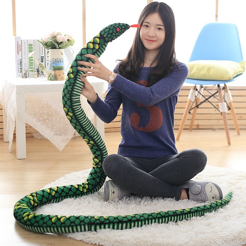 1pc Simulation Cobra And Python Snake Plush Toys Dolls Soft