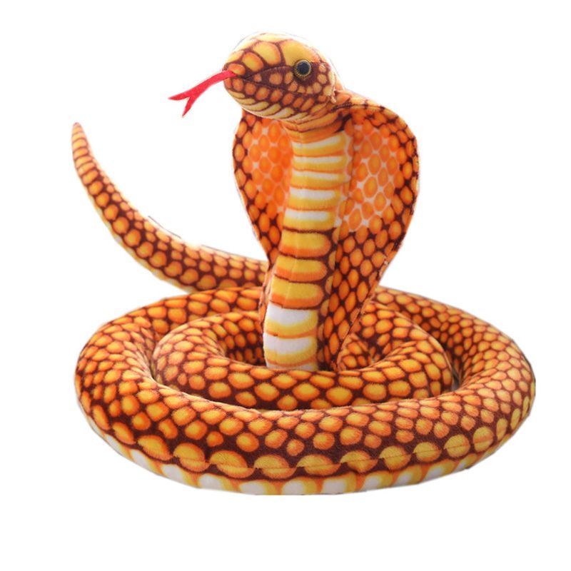 1pc Simulation Cobra And Python Snake Plush Toys Dolls Soft