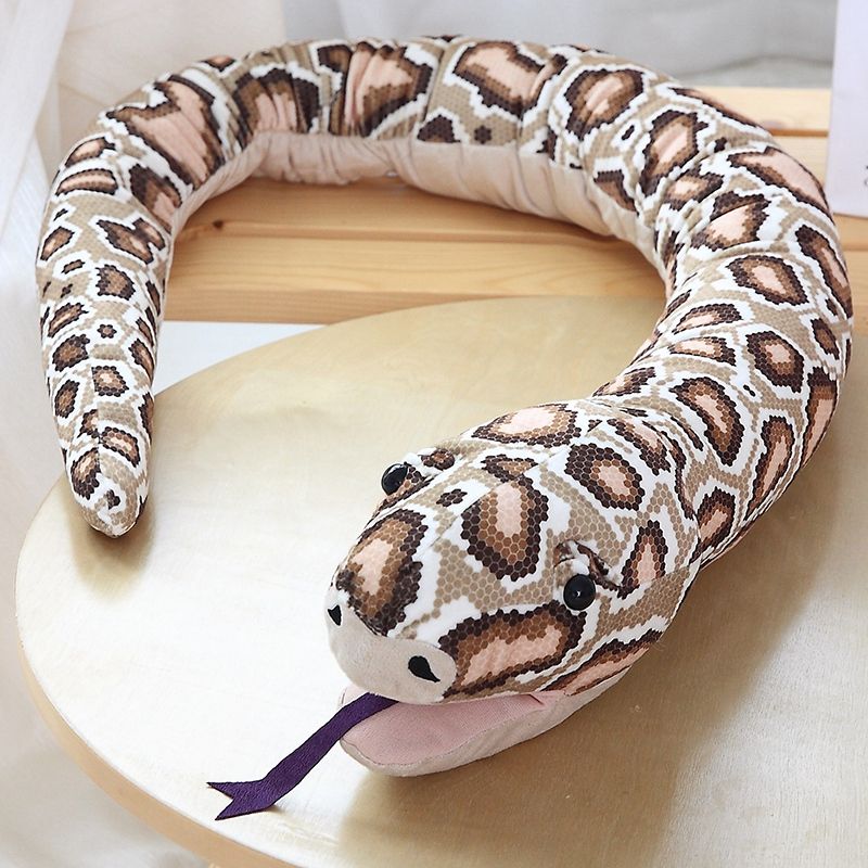1pc Simulation Cobra And Python Snake Plush Toys Dolls Soft