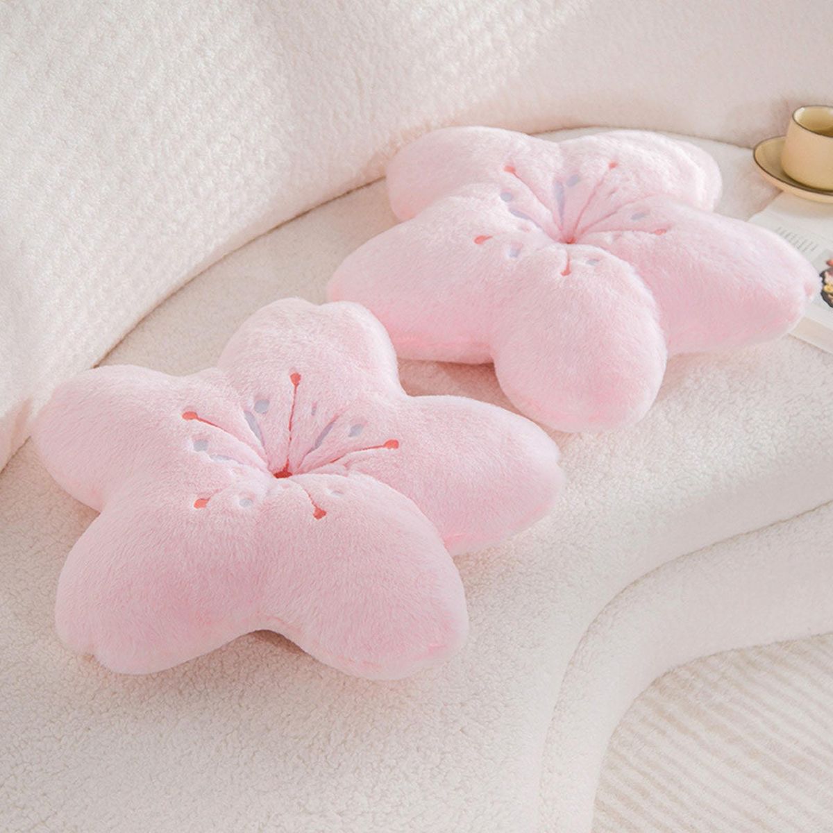 Throw Pillow Simulated Flower Seat Pillow Pink
