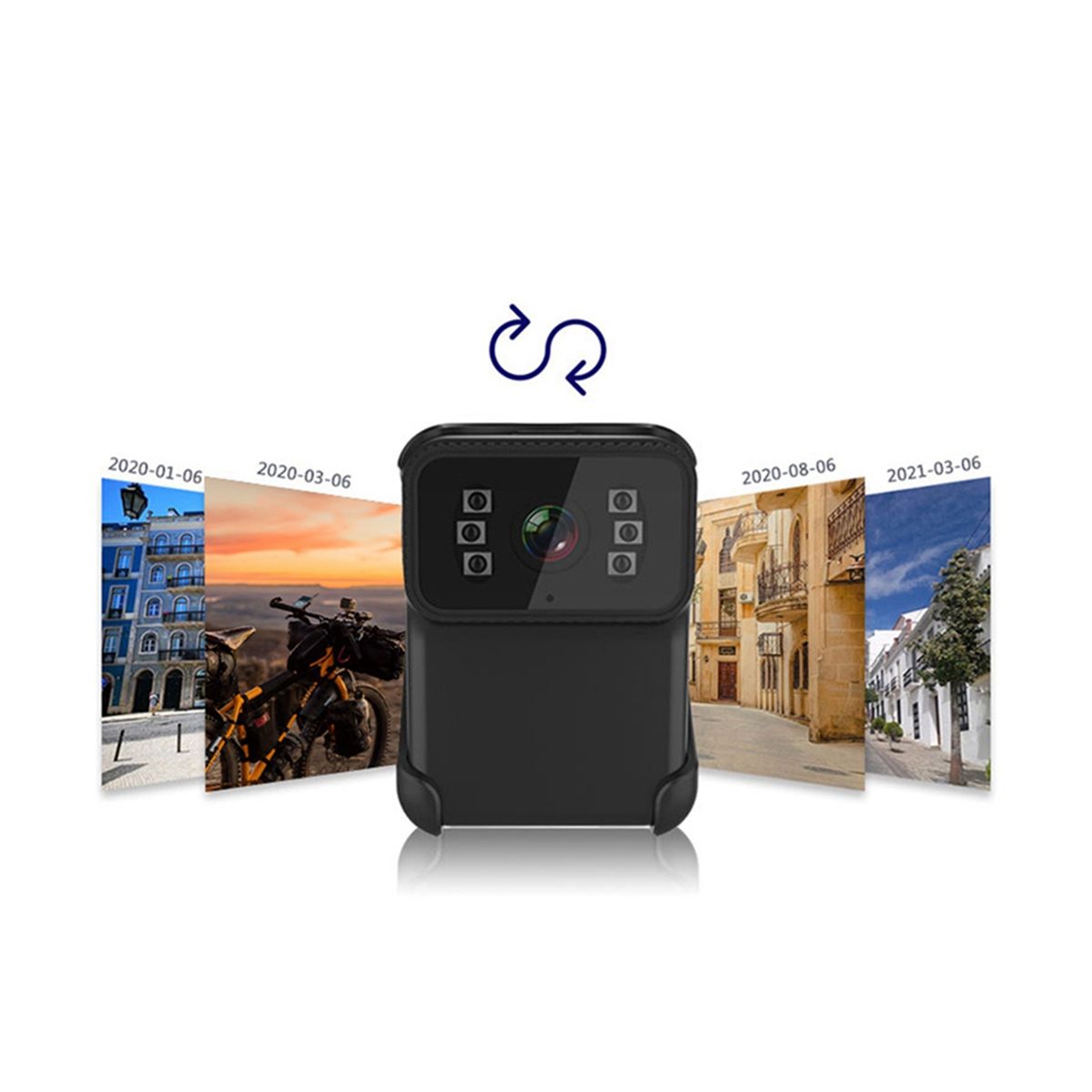 1080P 200MT Camera Waterproof Multi-Functional Back Clip
