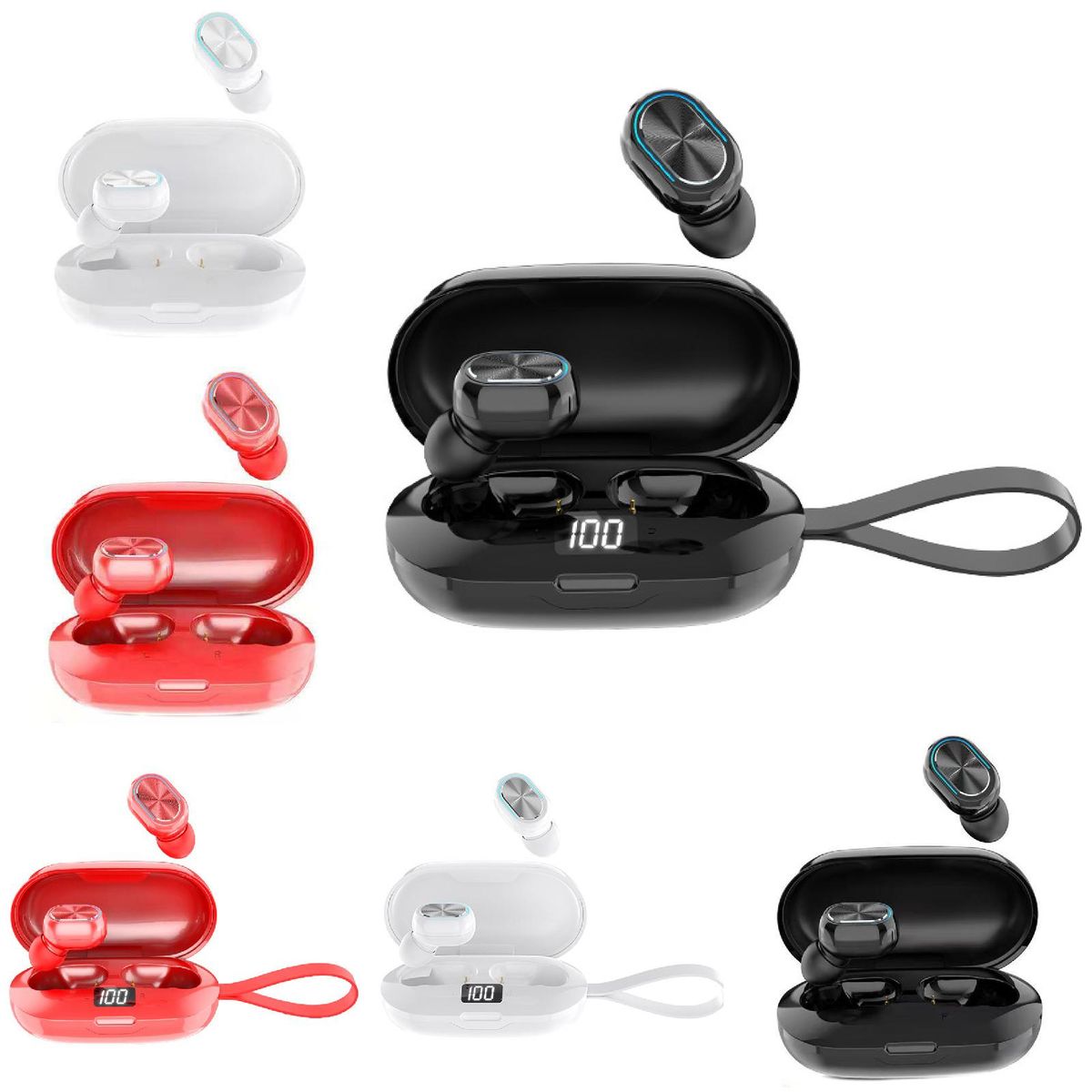 Bluetooth 5.1 Mini In-ear Wireless Earphones For Phone-White