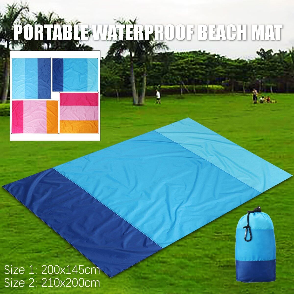 2 Sizes Beach Mat Outdoor Portable Waterproof Travel Camping Folding Picnic Pad #4