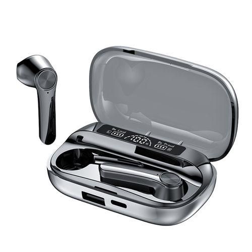 Bluetooth Lifetime Waterproof Earphone LED Display Touch BQ20 Black Earphone