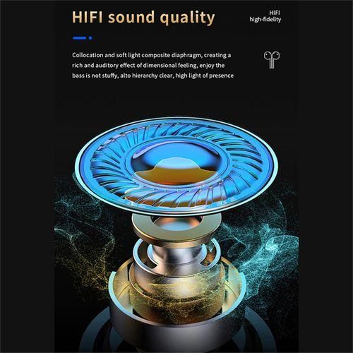Bluetooth Lifetime Waterproof Earphone LED Display Touch BQ20 Black Earphone