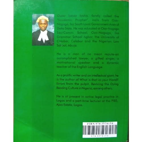 Fundamental Formulas Of The English Language - Barr. Oscar Izeyor Iyoha
