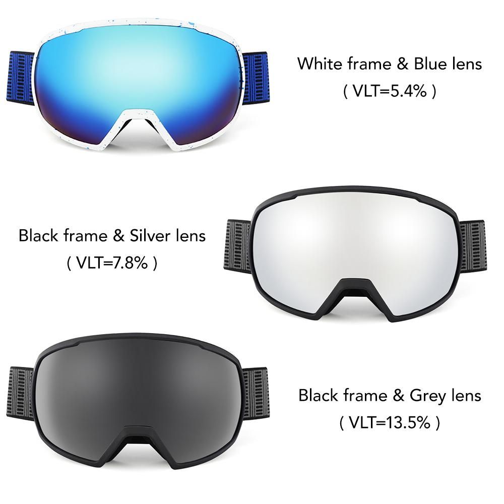 Shock Resistance Ski Goggles for Men Women Anti Fog UV Protection Snow Goggles
