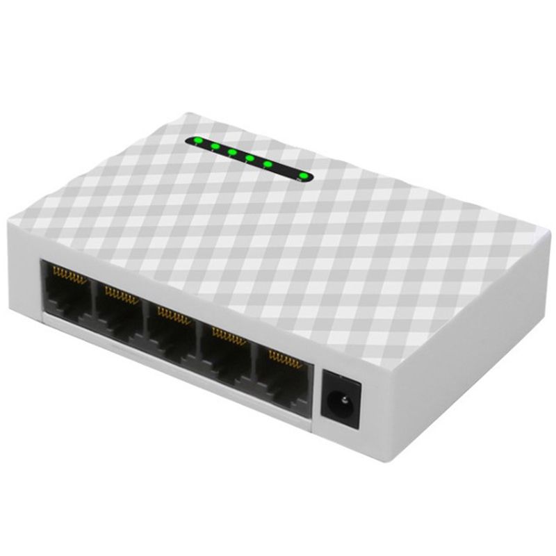 5-Port Network Switch 4-Wire RJ45 Gigabit Ethernet 1000Mbps