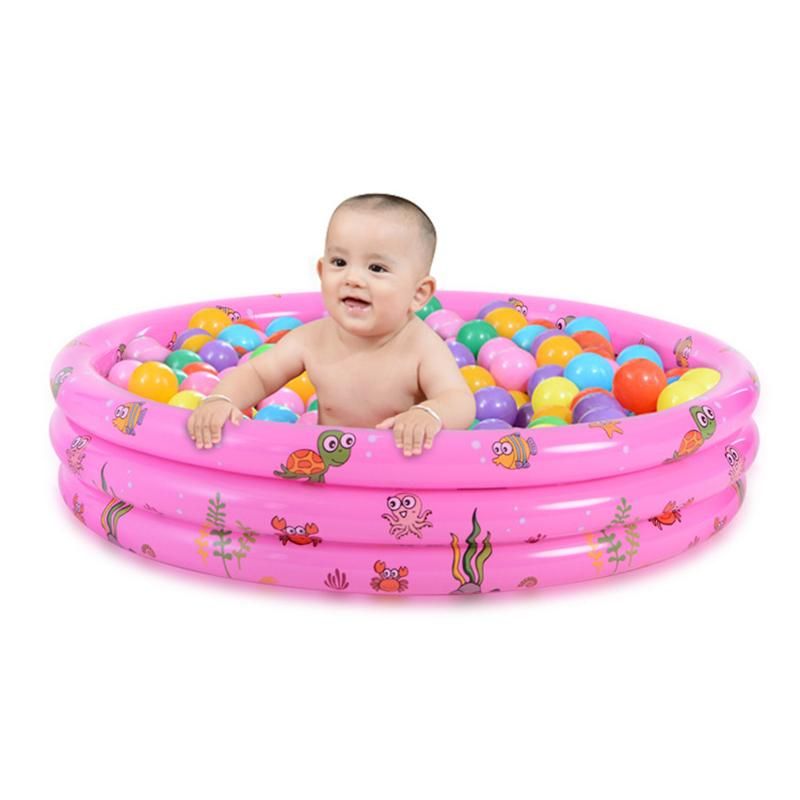 100CM Portable Baby Swimming Pool Inflatable Children Swimming Pool Bathtub Kid Pool Ocean Ball Pool Air Pump