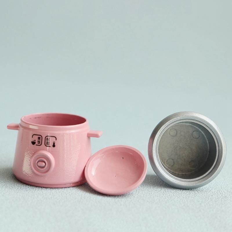 1 12 1 8 Dollhouse Cookware Metal Decorative Miniature Kitchen Rice Cooker Toy DollHouse Accessories,Blue