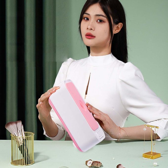 Jewelry Cleaner,Portable Professional Pink White
