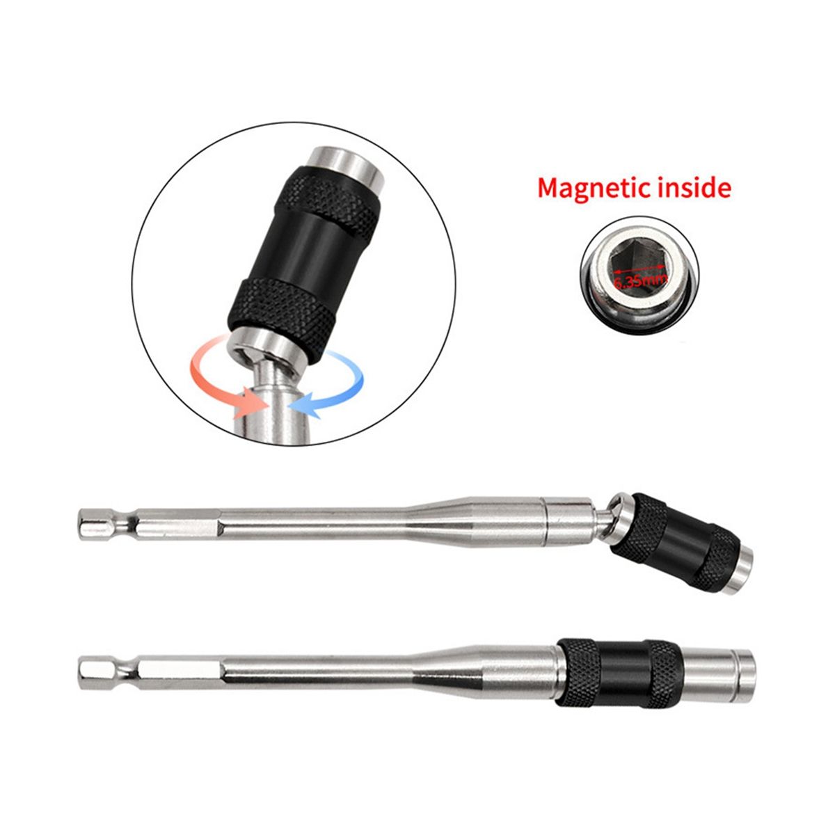 145Mm Hex Magnetic Ring Screwdriver Bits Drill Hand Tool Extension Rod Quick Change Holder Drive Guide Screw Drill Tip F