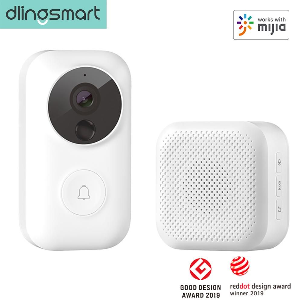 Dlingsmart Video Doorbell Camera C3 Outdoor Smart Home Wireless WiFi Doorbell Camera Wireless Door Security PIR Motion Detector Night Vision 2-Way Audio Cloud Storage(optional) Easy Installation