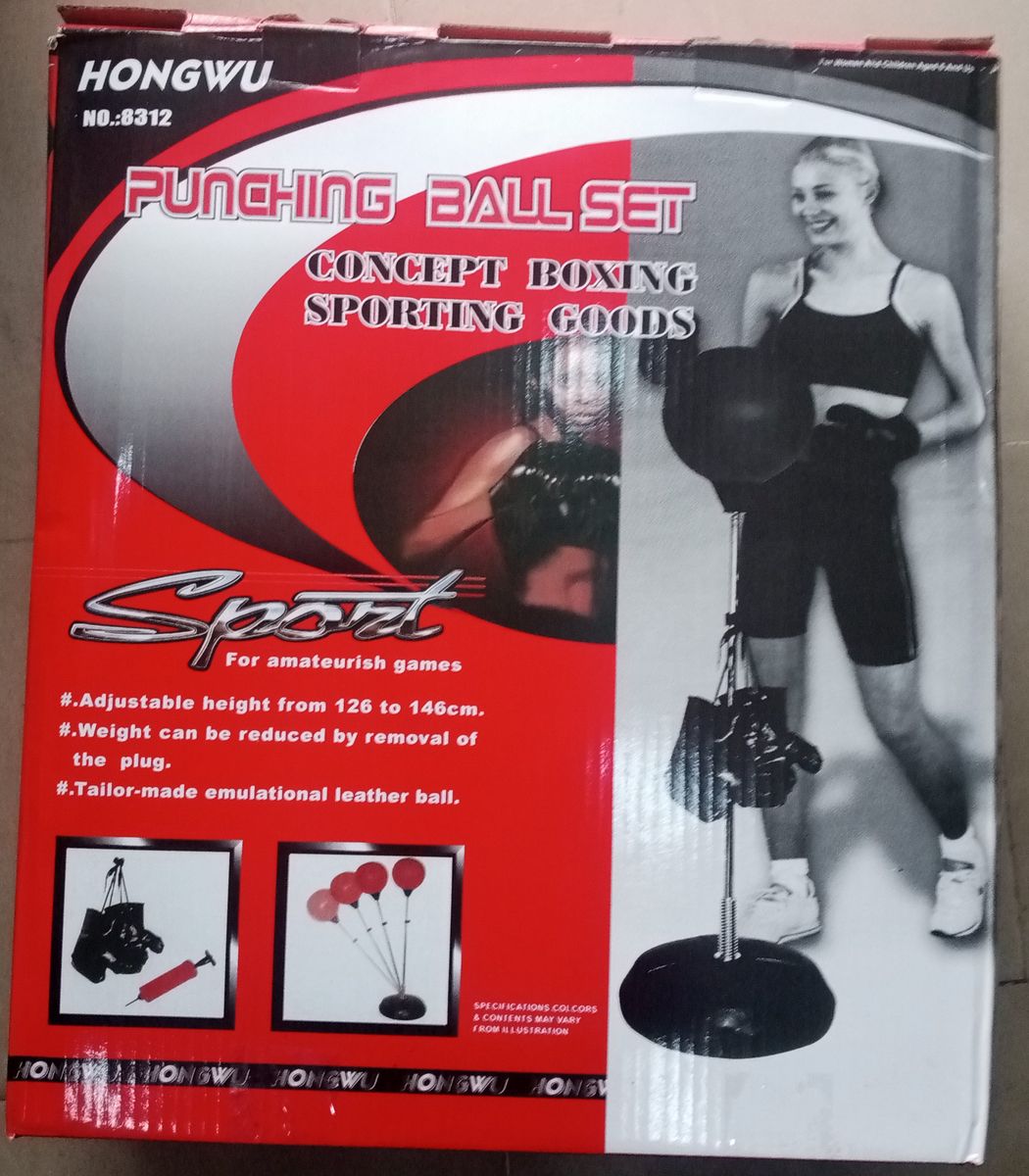 Adjustable Standing Punching Ball Set With Boxing Glove