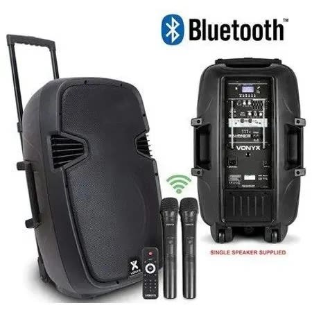 Sonok Rechargeable Public Address System With Bluetooth & 2 Microphone - 15'' - 3000w