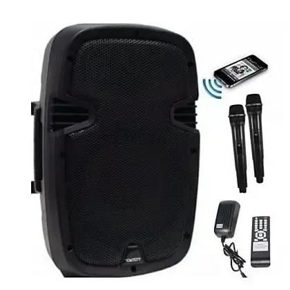 Sonok Rechargeable Public Address System With Bluetooth & 2 Microphone - 15'' - 3000w