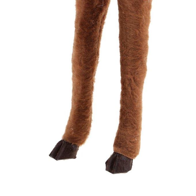 Simulation Christmas Elk Plush Reindeer Model Dark Brown Male Stand