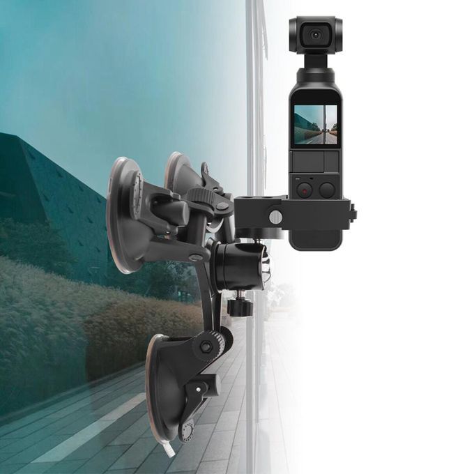 Triple Cup Camera Suction Mount With Ball Head + 1/4'' Mount Adapter