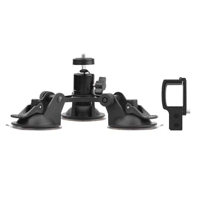 Triple Cup Camera Suction Mount With Ball Head + 1/4'' Mount Adapter