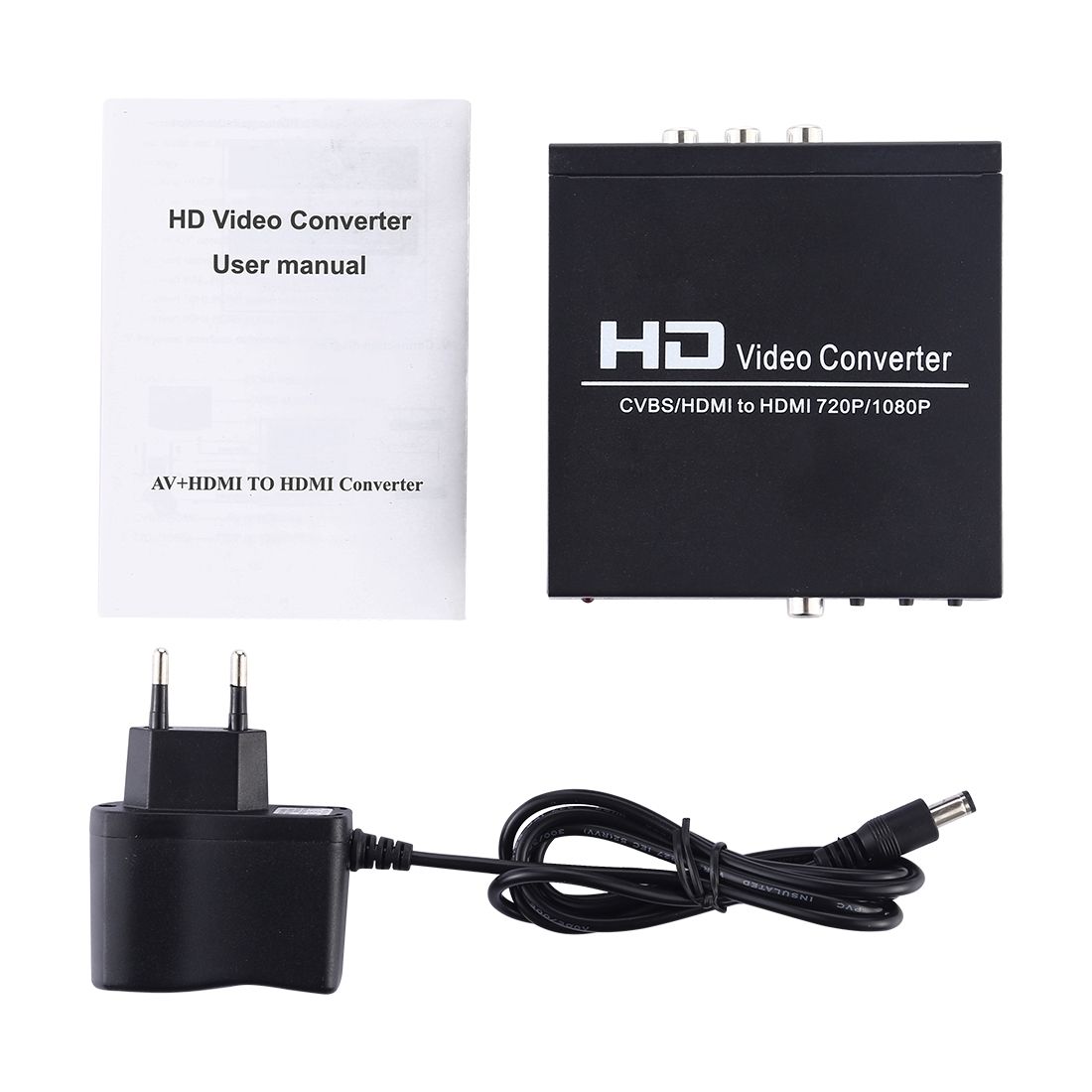 NK-8A AV + HDMI To HDMI HD Video Converter(Black)