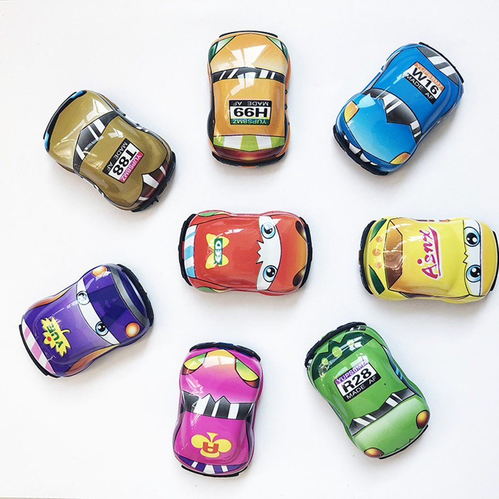 Cartoon Mini Vehicle Car Pull-back Style Educational Toy For Kid-multicolor