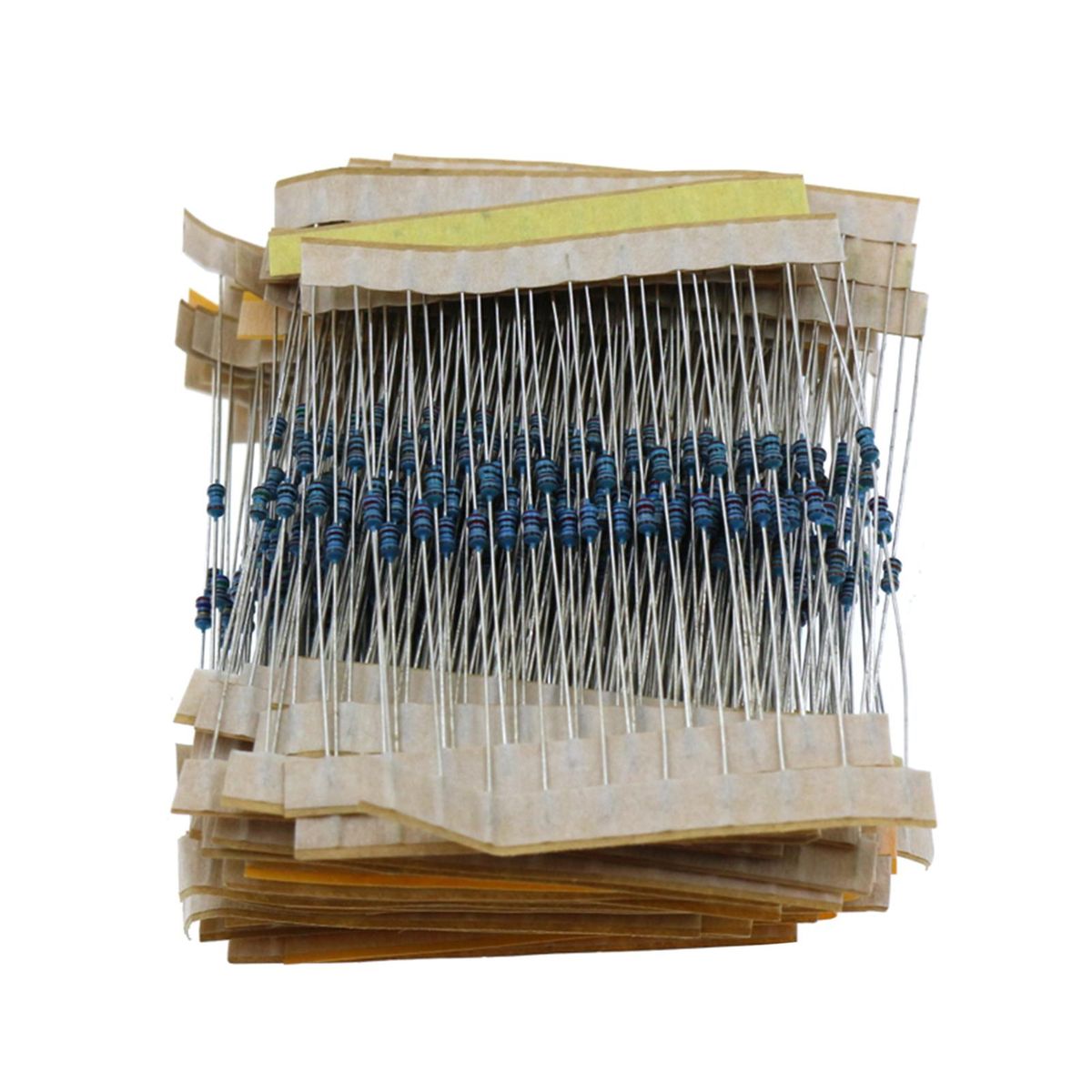 640pcs 1/6W 1% Carbon Film Resistors Kit 1 Ohm - 10M Ohm 64 Values Metal Resistors with Individually Labeled