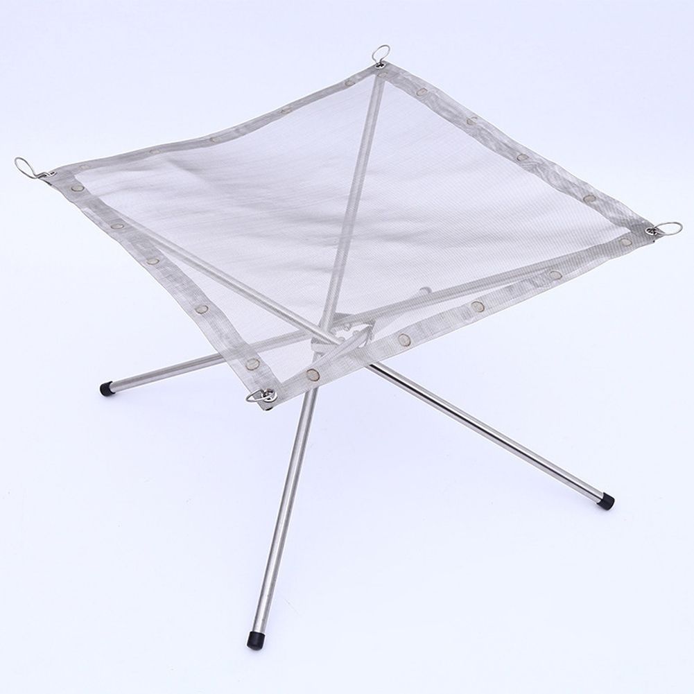 Camping Campfire Fire Rack Backyard Heating Mesh Fire Pit